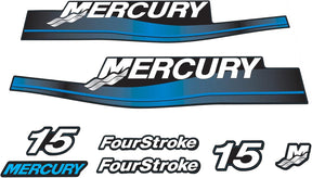 Mercury Marine 15 HP Outboards Motor Top Cowl Cove Decal Sticker Set 826305A01 13478A00, 802739A00, 37 - 859267 - 5 - SOXA Marine