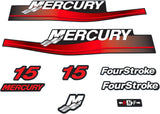 Mercury Marine 15 HP Outboards Motor Top Cowl Cove Decal Sticker Set 826305A01 13478A00, 802739A00, 37 - 859267 - 5 - SOXA Marine
