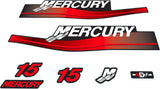Mercury Marine 15 HP Outboards Motor Top Cowl Cove Decal Sticker Set 826305A01 13478A00, 802739A00, 37 - 859267 - 5 - SOXA Marine