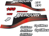 Mercury Marine 150 HP Outboards Motor Top Cowl Cove Decal Sticker Set 854294A00, 808553A00, 808552A00 - SOXA Marine