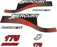 Mercury Marine 175 HP Outboards Motor Top Cowl Cove Decal Sticker Set 824911A00， 879756A04 - SOXA Marine