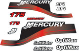 Mercury Marine 175 HP Outboards Motor Top Cowl Cove Decal Sticker Set 824911A00， 879756A04 - SOXA Marine