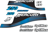Mercury Marine 250 HP Outboards Motor Top Cowl Cove Decal Sticker Set 809167A03 - SOXA Marine
