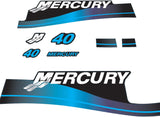Mercury Marine 40 HP Outboards Motor Top Cowl Cove Decal Sticker Set 803641A00, 824093A00, 82409316, 897510A02, 82409316 - SOXA Marine