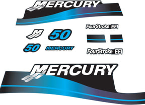 Mercury Marine 50 HP Outboards Motor Top Cowl Cove Decal Sticker Set 852079A00 , 826337A00, 883525A02, 859267 - 7 - SOXA Marine