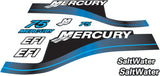 Mercury Marine 75 HP Outboards Motor Top Cowl Cove Decal Sticker Set 804855A05, 804855A00, 808549A00 - SOXA Marine