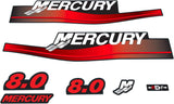 Mercury Marine 8 HP Outboards Motor Top Cowl Cove Decal Sticker Set 808526A00, 808526A96, 808526A94, 37 - 895196A05, 895196A06 - SOXA Marine