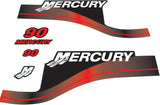 Mercury Marine 90 HP Outboards Motor Top Cowl Cove Decal Sticker Set 823417A00, 826321A00, 804857A00, 881841A01 - SOXA Marine