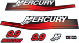 Mercury Marine 9.9 HP Outboards Motor Top Cowl Cove Decal Sticker Set 826335A00, 12836A00, 803158A00, 895197A05 - SOXA Marine