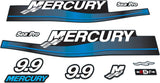 Mercury Marine 9.9 HP Outboards Motor Top Cowl Cove Decal Sticker Set 826335A00, 12836A00, 803158A00, 895197A05 - SOXA Marine
