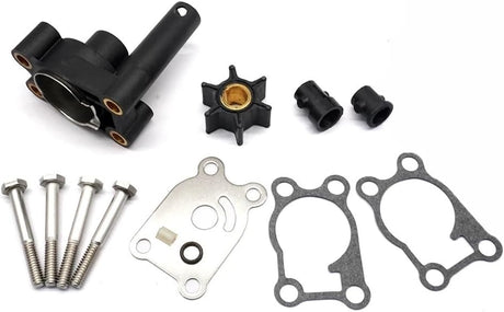 Soxa Marine 396644 Outboard Water Pump Impeller Repair Service Kit for Johnson Evinrude OMC Outboards 4 4.5 5 6 7.5 8 HP Boat Motor Engine Replace Sierra 18 - 4529 765603 389844 - SOXA Marine