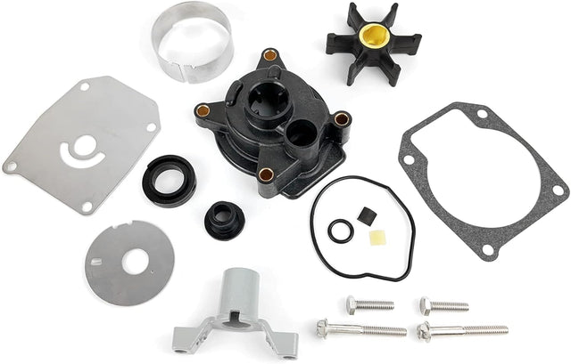 Soxa Marine 439077 Outboard Water Pump Impeller Repair Service Kit for Johnson Evinrude OMC Outboards 35 40 45 48 50 55 60 HP Boat Motor Engine Replace Sierra 18 - 3399 396933 396932 - SOXA Marine