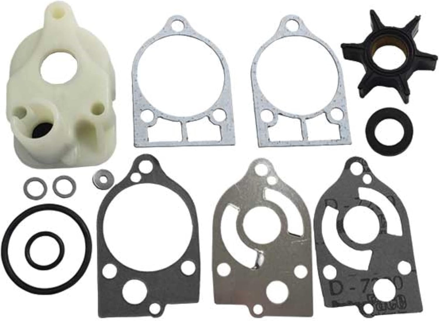 Soxa Marine 46 - 60366A1, 46 - 60366Q1 Water Pump Impeller Repair Kit for Mercury Mariner 30 35 40 45 50 60 65 70 HP Boat Motor Engine 46 - 60366T1, 46 - 77516A3 - SOXA Marine