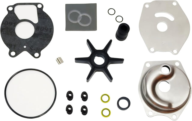 Soxa Marine 46 - 99157A02 46 - 99157T2 Water Pump Impeller Repair Kit for Mercury Mariner 9.9 15 18 20 25 HP Boat Motor Engine 85098A2, 99157A2, 99157T2 - SOXA Marine