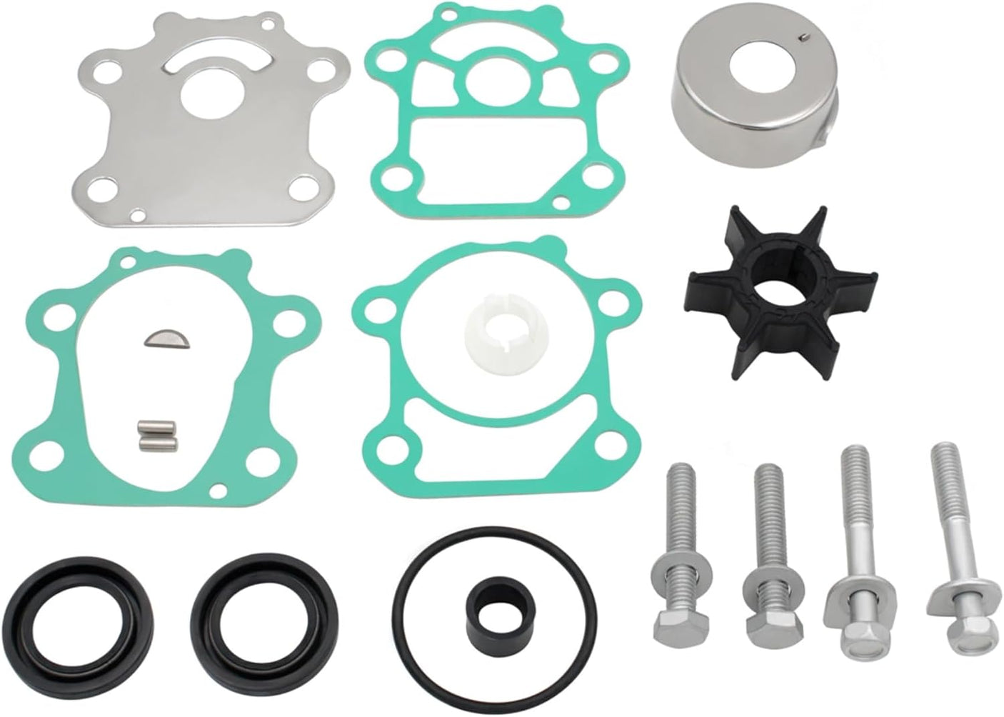 Soxa Marine 6CJ - W0078 - 00 6CJW007800 Water Pump Impeller Repair Kit for Yamaha Outboards 4 Stroke 70HP F70 F70A Boat Motor Engine 6CJ - W0078 - 01 6CJW007801 - SOXA Marine