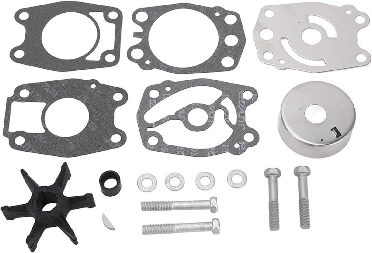 Soxa Marine 6F5 - W0078 - 00, 6F5 - W0078 - A0 Water Pump Impeller Service Kit for Yamaha Outboards 2 - Stroke 40 HP Boat Motor Engine 679 - W0078 - 00, 679 - W0078 - 01, 679 - W0078 - A1, 679 - W0078 - A0 - SOXA Marine