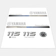 Yamaha Marine 115 HP Outboards Motor Top Cowl Cove Decal Sticker Kit - SOXA Marine