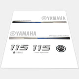 Yamaha Marine 115 HP Outboards Motor Top Cowl Cove Decal Sticker Kit - SOXA Marine
