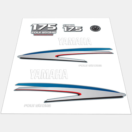 Yamaha Marine 175 HP Outboards Motor Top Cowl Cove Decal Sticker Kit - SOXA Marine