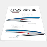 Yamaha Marine 200 HP Outboards Motor Top Cowl Cove Decal Sticker Kit - SOXA Marine