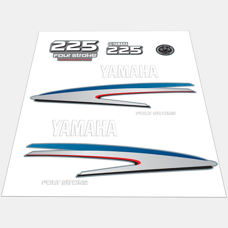 Yamaha Marine 225 HP Outboards Motor Top Cowl Cove Decal Sticker Kit - SOXA Marine