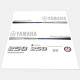 Yamaha Marine 250 HP Outboards Motor Top Cowl Cove Decal Sticker Kit - SOXA Marine