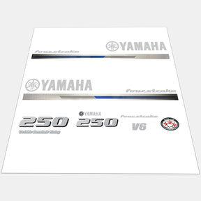 Yamaha Marine 250 HP Outboards Motor Top Cowl Cove Decal Sticker Kit - SOXA Marine