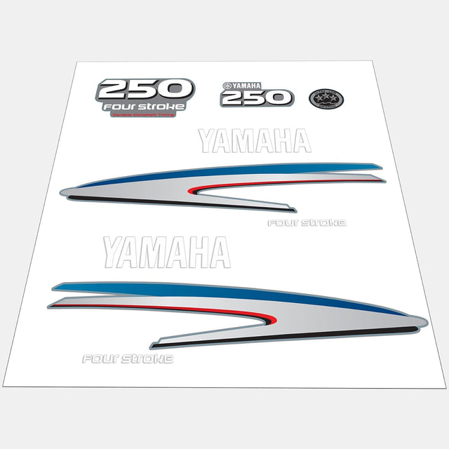 Yamaha Marine 250 HP Outboards Motor Top Cowl Cove Decal Sticker Kit - SOXA Marine