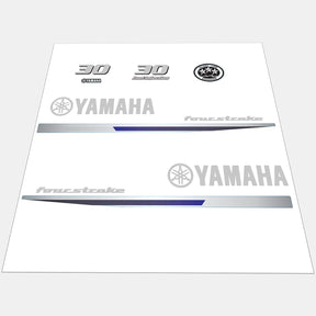 Yamaha Marine 30 HP Outboards Motor Top Cowl Cove Decal Sticker Kit - SOXA Marine