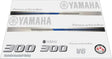 Yamaha Marine 300 HP Outboards Motor Top Cowl Cove Decal Sticker Kit - SOXA Marine