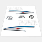 Yamaha Marine 40 HP Outboards Motor Top Cowl Cove Decal Sticker Kit - SOXA Marine