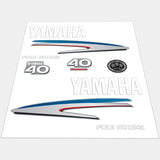 Yamaha Marine 40 HP Outboards Motor Top Cowl Cove Decal Sticker Kit - SOXA Marine