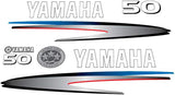 Yamaha Marine 50 HP Outboards Motor Top Cowl Cove Decal Sticker Kit - SOXA Marine