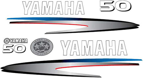 Yamaha Marine 50 HP Outboards Motor Top Cowl Cove Decal Sticker Kit - SOXA Marine