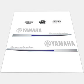 Yamaha Marine 60 HP Outboards Motor Top Cowl Cove Decal Sticker Kit - SOXA Marine