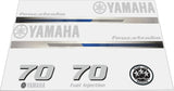 Yamaha Marine 70 HP Outboards Motor Top Cowl Cove Decal Sticker Kit - SOXA Marine