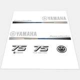 Yamaha Marine 75 HP Outboards Motor Top Cowl Cove Decal Sticker Kit - SOXA Marine