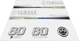 Yamaha Marine 80 HP Outboards Motor Top Cowl Cove Decal Sticker Kit - SOXA Marine