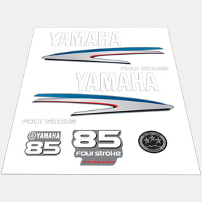 Yamaha Marine 85 HP Outboards Motor Top Cowl Cove Decal Sticker Kit - SOXA Marine