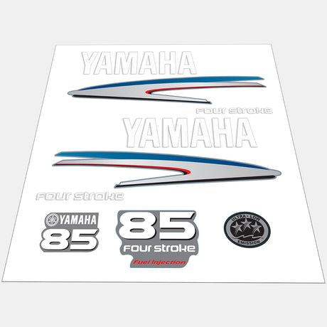 Yamaha Marine 85 HP Outboards Motor Top Cowl Cove Decal Sticker Kit - SOXA Marine