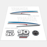 Yamaha Marine 90 HP Outboards Motor Top Cowl Cove Decal Sticker Kit - SOXA Marine